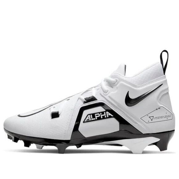 New Men's Nike Alpha Menace Pro 3 Football Cleats White Black CT6649-100 Size 11 - Picture 1 of 7